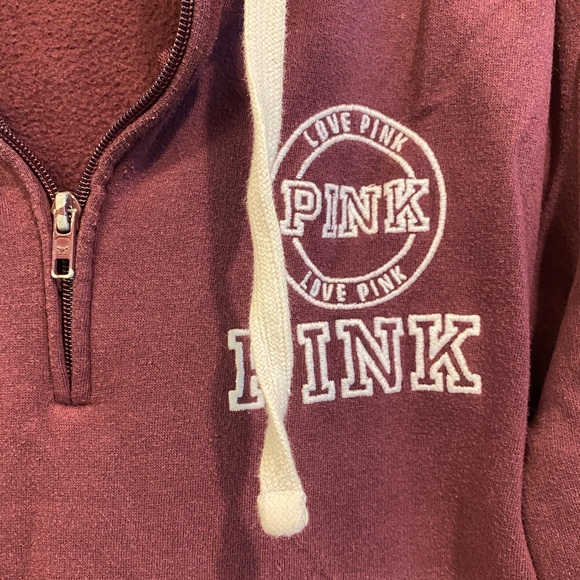 PINK Maroon Half Zip - Picture 3 of 4